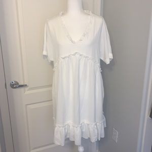 White Dress with Ruffles